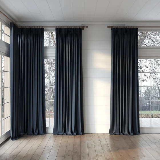 Photo of the fabric Eternal Midnight swatch by Mokum. Use for Curtains, Upholstery, Accessory. Style of Plain, Texture
