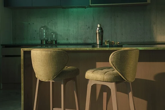Photo of the fabric Fibre K5186 01 in situ by Kirkby Design. Use for Upholstery, Accessory. Style of Embroidery