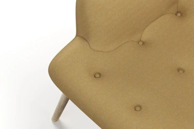 Photo of the fabric Trailblazer Sunflower swatch by James Dunlop FibreGuard. Use for Curtains, Upholstery, Accessory, Top of Bed. Style of Texture, Traditional