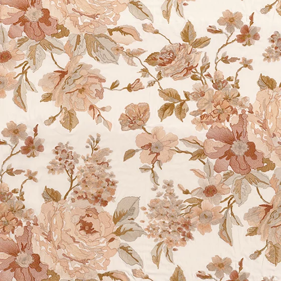 Photo of the fabric Marlowe 4306 4306 0155 swatch by Casamance. Use for Curtains, Accessory. Style of Embroidery, Floral And Botannical