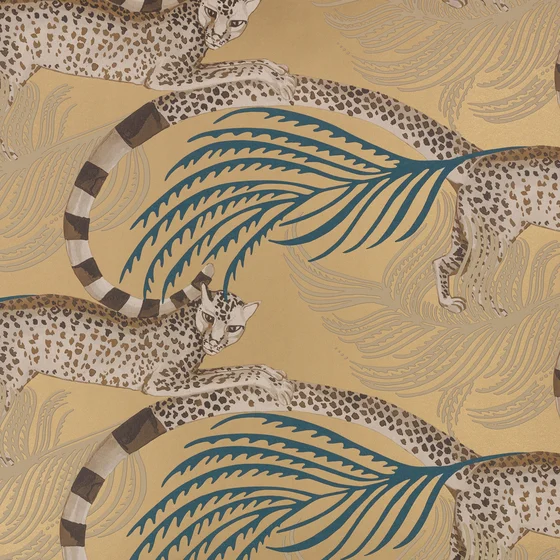 Photo of the fabric Delilah W450 06 swatch by Romo. Use for Wall Covering. Style of Animals And Birds