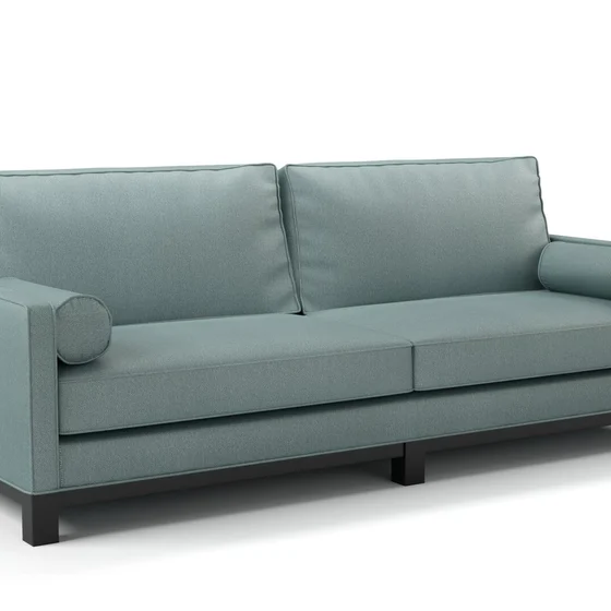 Photo of the fabric Aviator Peacock swatch by James Dunlop FibreGuard. Use for Upholstery, Accessory, Top of Bed. Style of Chenille, Plain
