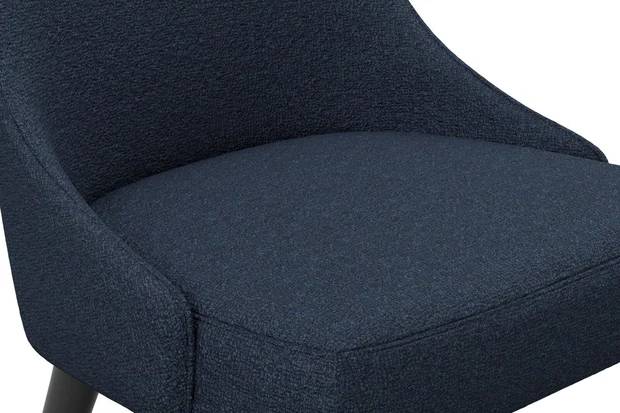 Photo of the fabric Sabato Navy swatch by James Dunlop FibreGuard. Use for Upholstery, Accessory. Style of Plain, Texture