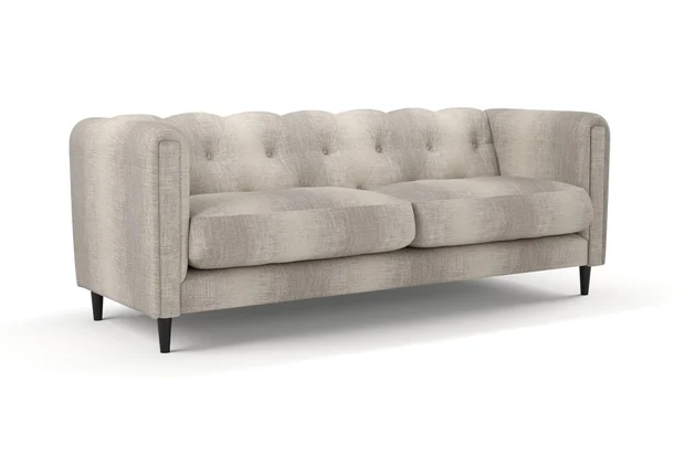 Photo of the fabric Maxime Zinc swatch by James Dunlop. Use for Upholstery, Accessory. Style of Stripe, Texture
