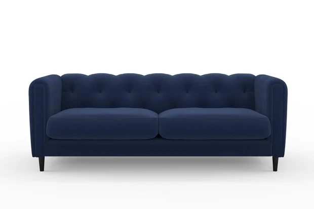 Photo of the fabric Vienna Twilight swatch by James Dunlop. Use for Curtains, Upholstery, Accessory. Style of Plain, Velvet
