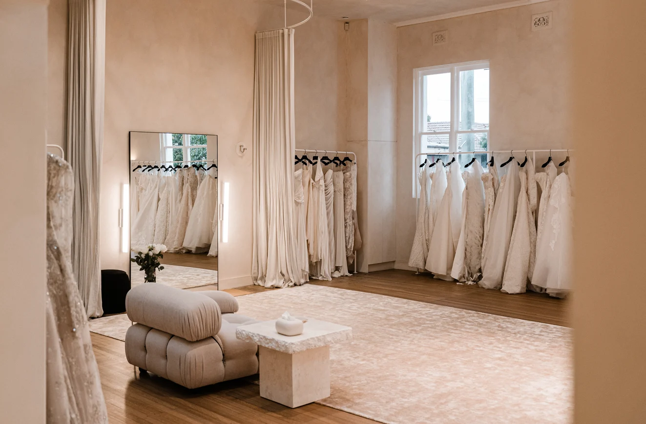 Curtains in Satnin colour Champagne by Catherine Martin by Mokum | Photograph by Siempre