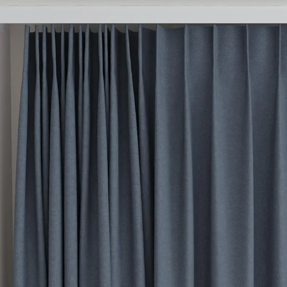Photo of the fabric Envoy 2 Pacific 320cm swatch by James Dunlop Essentials. Use for Curtains, Accessory, Top of Bed. Style of Plain, Texture