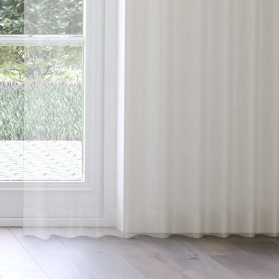 Photo of the fabric Armour FR Sulphur swatch by James Dunlop. Use for Sheer Curtains. Style of Plain, Sheer