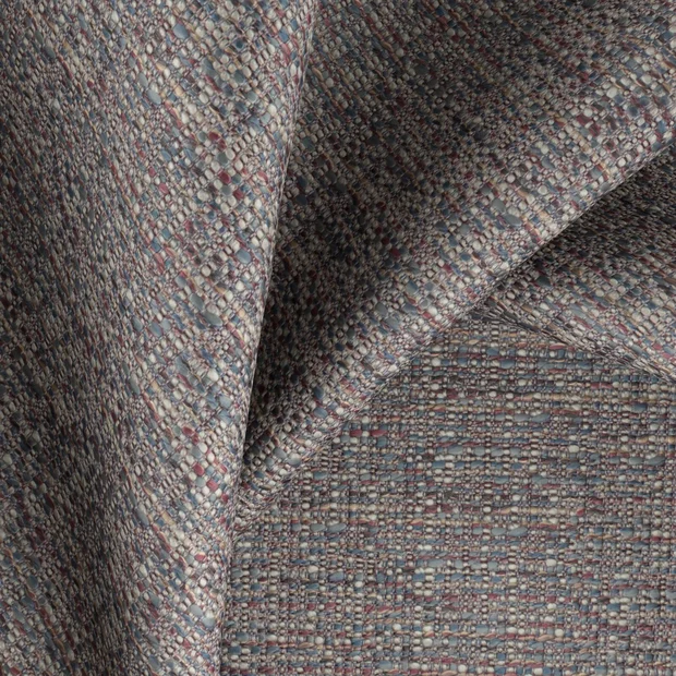 Photo of the fabric Octavia Denim swatch by Zepel FibreGuard. Use for Upholstery, Accessory, Top of Bed. Style of Plain, Texture