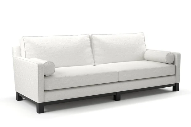 Photo of the fabric Nestle Blanc swatch by James Dunlop. Use for Upholstery, Accessory. Style of Plain, Velvet