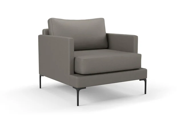 Photo of the fabric Eternal Slate swatch by Mokum. Use for Curtains, Upholstery, Accessory. Style of Plain, Texture