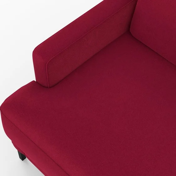 Photo of the fabric Velvelux Bordeaux swatch by Mokum FibreGuard. Use for Curtains, Upholstery, Accessory, Top of Bed. Style of Plain, Velvet