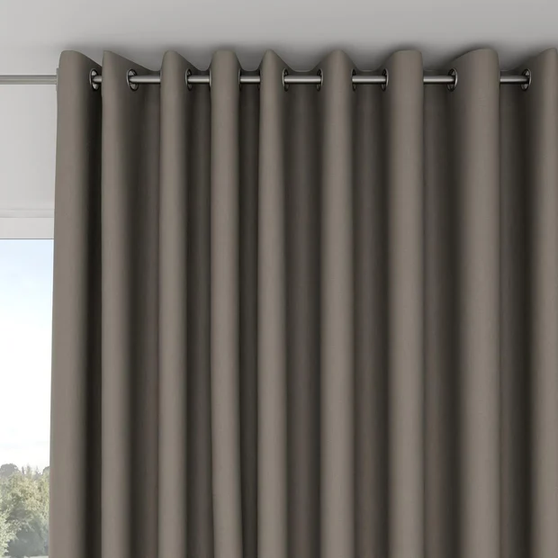 Photo of the fabric Eternal Slate swatch by Mokum. Use for Curtains, Upholstery, Accessory. Style of Plain, Texture