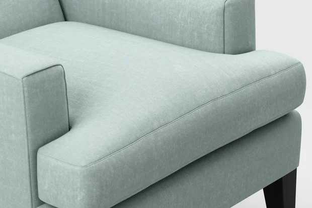 Photo of the fabric Matheson Cloud swatch by James Dunlop Essentials. Use for Curtains, Upholstery, Accessory, Top of Bed. Style of Plain, Texture