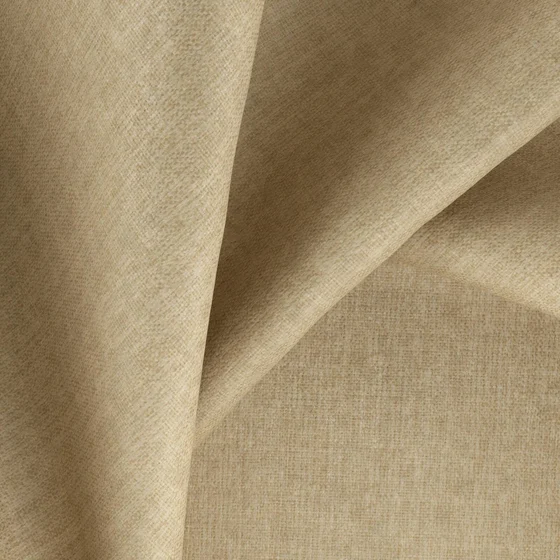 Photo of the fabric Cushy Camel swatch by Zepel. Use for Curtains, Upholstery, Accessory, Top of Bed. Style of Plain, Texture