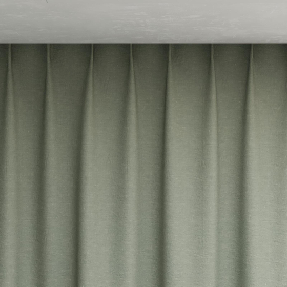 Photo of the fabric Satori Stonewash Celadon swatch by Mokum. Use for Curtains, Upholstery Light Duty, Accessory, Top of Bed. Style of Plain, Texture