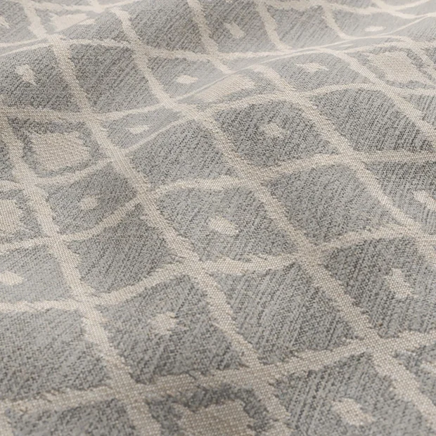 Photo of the fabric Boronia Dove swatch by Zepel. Use for Upholstery, Accessory. Style of Geometric