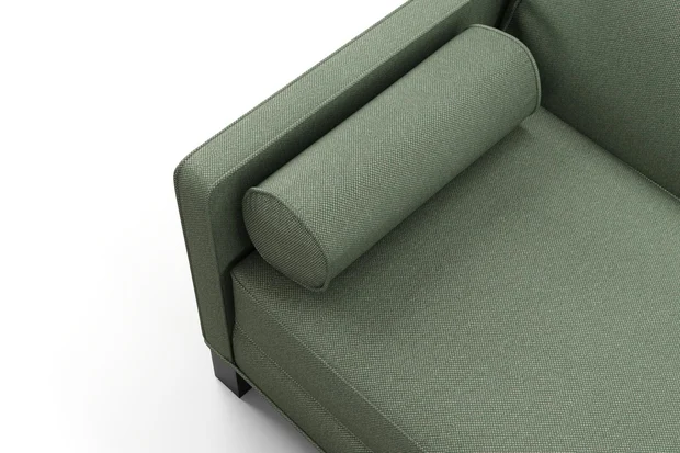 Photo of the fabric Aviator Emerald swatch by James Dunlop FibreGuard. Use for Upholstery, Accessory, Top of Bed. Style of Chenille, Plain