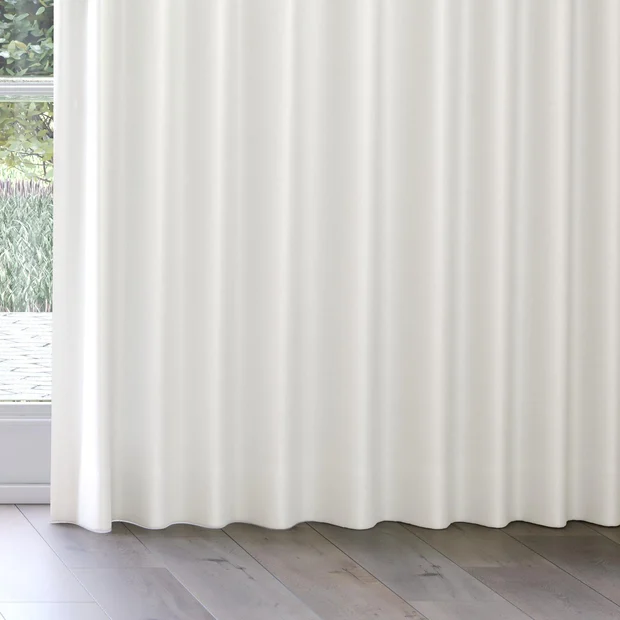 Photo of the fabric Eclipse Blackout Pearl swatch by James Dunlop. Use for Curtains. Style of Plain, Texture