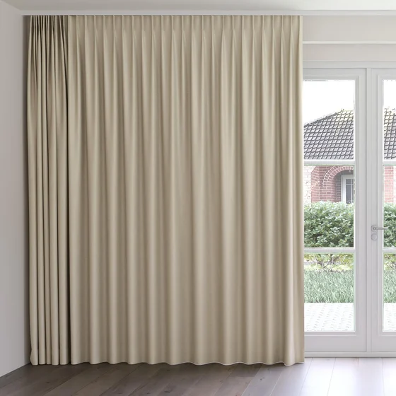Photo of the fabric Banksia Linen swatch by James Dunlop. Use for Curtains, Accessory, Top of Bed. Style of Plain, Texture
