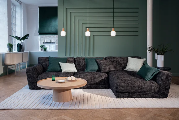 Photo of the fabric Lines K5206 04 in situ by Kirkby Design. Use for Upholstery, Accessory. Style of Plain