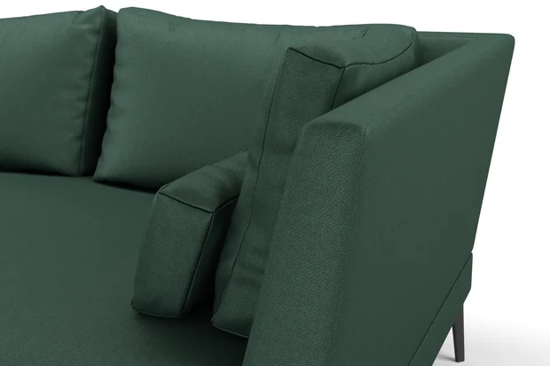 Photo of the fabric Como Juniper swatch by Mokum. Use for Upholstery, Accessory. Style of Plain, Texture