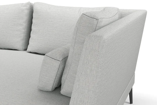 Photo of the fabric Pure Silver swatch by Mokum. Use for Upholstery, Accessory. Style of Plain, Texture