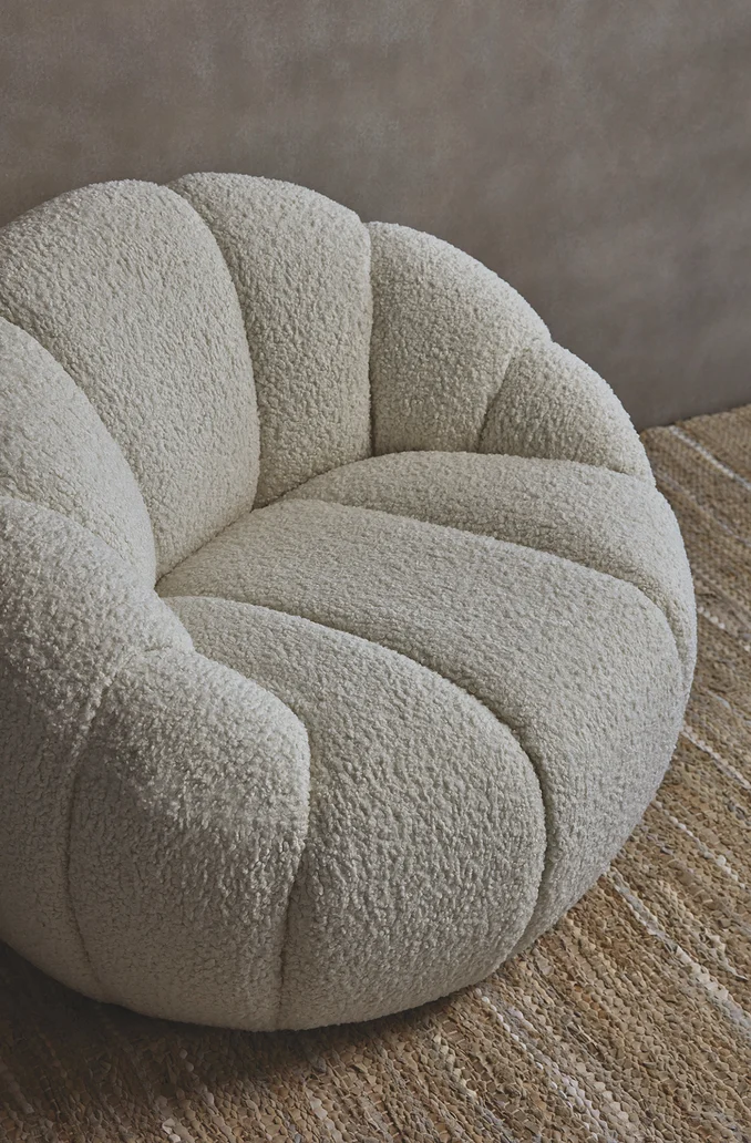 Chloe Chair by Forma in Fleece colour Merino by James Dunlop