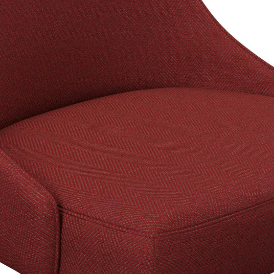 Photo of the fabric Trailblazer Cherry swatch by James Dunlop FibreGuard. Use for Curtains, Upholstery, Accessory, Top of Bed. Style of Texture, Traditional