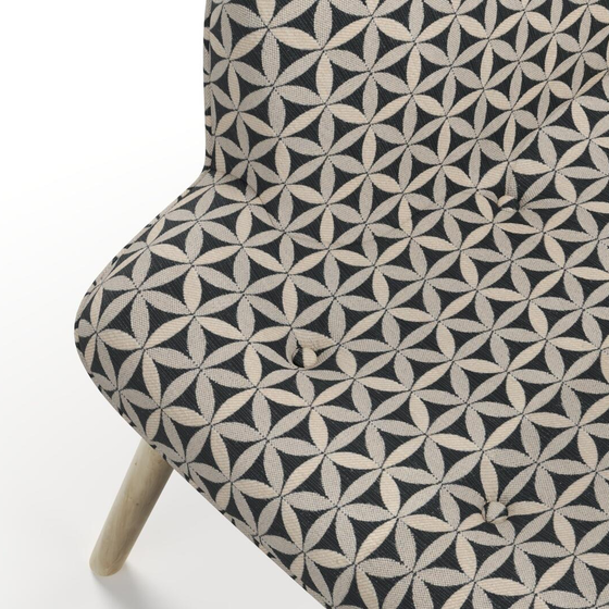 Photo of the fabric Tapa Newsprint swatch by James Dunlop. Use for Upholstery, Accessory. Style of Geometric