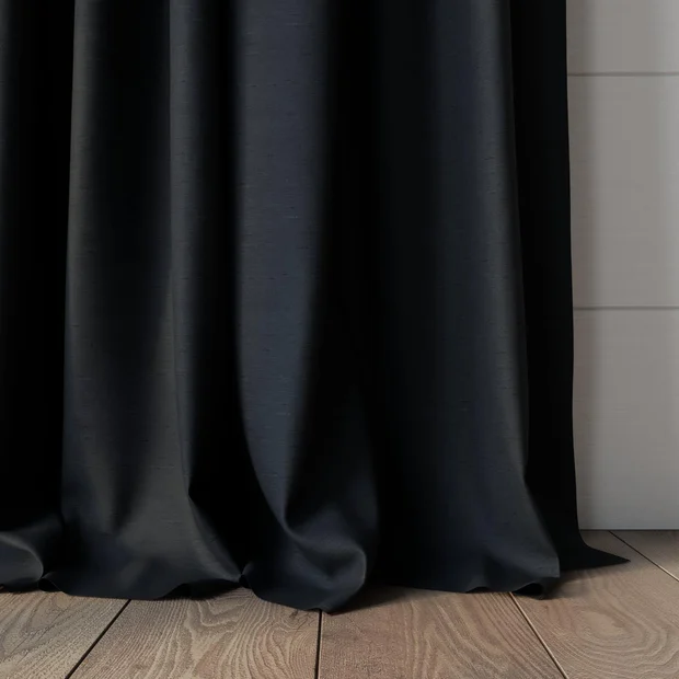 Photo of the fabric Maharaja II Ink swatch by James Dunlop Essentials. Use for Curtains, Upholstery Light Duty, Accessory, Top of Bed. Style of Plain, Texture
