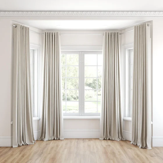Photo of the fabric Effortless Crystal swatch by James Dunlop. Use for Curtains, Accessory. Style of Plain, Texture