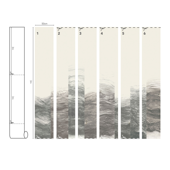Photo of the fabric Shift Panel W624 02 swatch by Villa Nova. Use for Wall Covering, Wall Panel/Mural