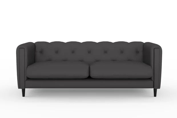 Photo of the fabric Urban Charcoal swatch by James Dunlop. Use for Curtains, Upholstery, Accessory. Style of Plain, Texture