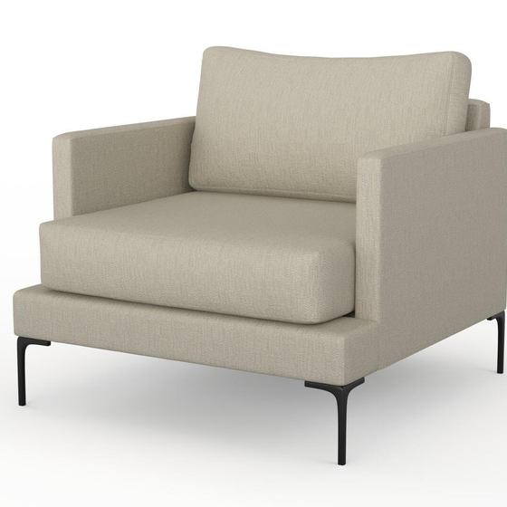 Photo of the fabric Pandanus Sand swatch by Mokum. Use for Upholstery. Style of Plain, Taffeta