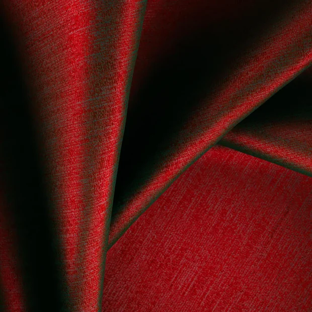 Photo of the fabric Opulent Merlot swatch by FR-One. Use for Curtains, Upholstery, Accessory. Style of Plain, Velvet