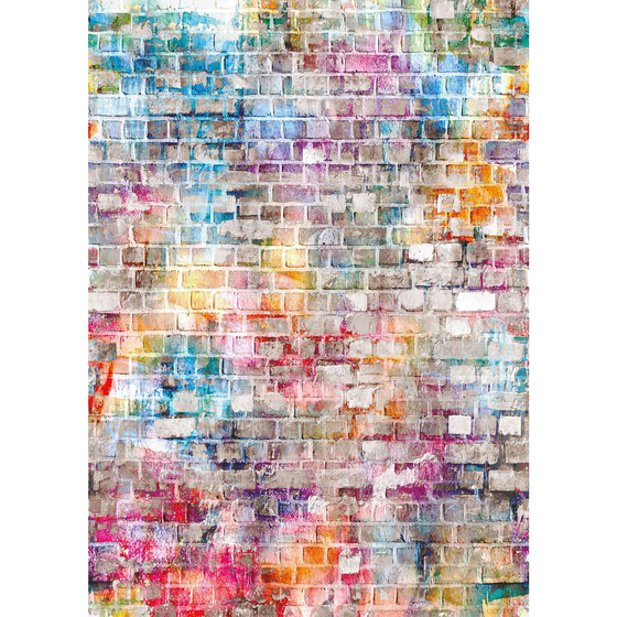 Photo of the fabric Brickcolor Panel 8712 8712 43 15 swatch by Casadeco. Use for Wall Covering, Wall Panel/Mural