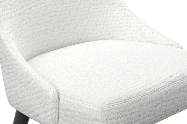 Photo of the fabric Nestle Blanc swatch by James Dunlop. Use for Upholstery, Accessory. Style of Plain, Velvet