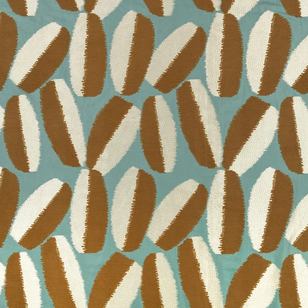 Photo of the fabric Timor 9164 03 swatch by Black Edition. Use for Curtains, Upholstery, Accessory. Style of Embroidery, Geometric