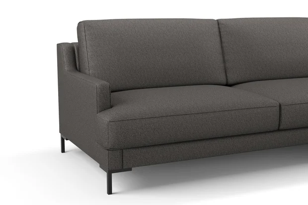 Photo of the fabric Palermo Granite swatch by Mokum. Use for Upholstery, Accessory. Style of Plain, Texture