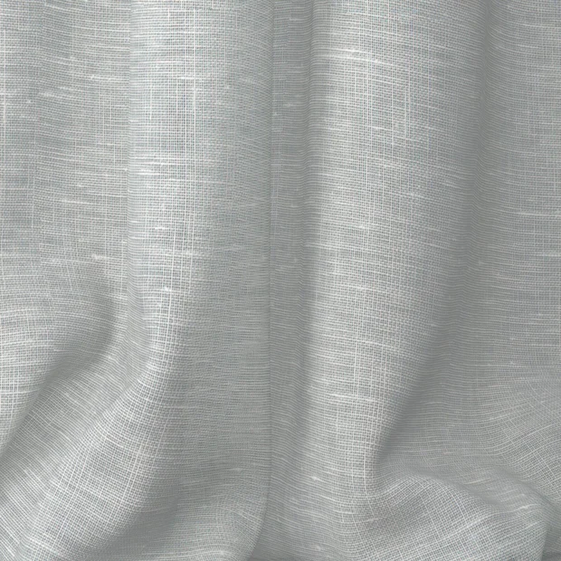 Photo of the fabric Enso Silver swatch by Mokum. Use for Sheer Curtains. Style of Plain, Sheer