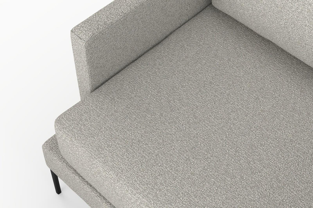 Photo of the fabric Grain Silver swatch by Mokum. Use for Upholstery, Accessory, Top of Bed. Style of Plain, Texture