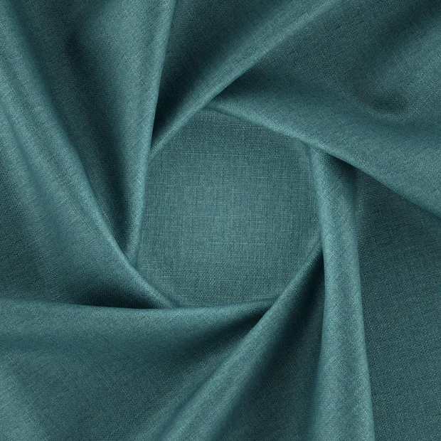 Photo of the fabric Tonga Teal swatch by Zepel. Use for Curtains, Upholstery, Accessory, Top of Bed. Style of Plain, Texture