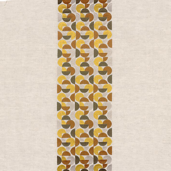 Photo of the fabric Balanchine 4979 0485 swatch by Casamance. Use for Curtains, Accessory. Style of Embroidery, Stripe