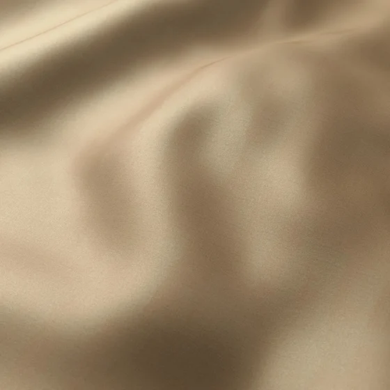 Photo of the fabric Catwalk Moonbeam swatch by Zepel. Use for Curtains, Upholstery Light Duty, Accessory, Top of Bed. Style of Plain, Taffeta