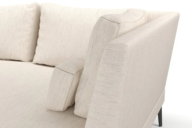 Photo of the fabric Sahel Whitewash swatch by Mokum. Use for Upholstery, Accessory. Style of Plain, Texture