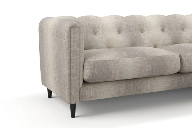 Photo of the fabric Maxime Zinc swatch by James Dunlop. Use for Upholstery, Accessory. Style of Stripe, Texture