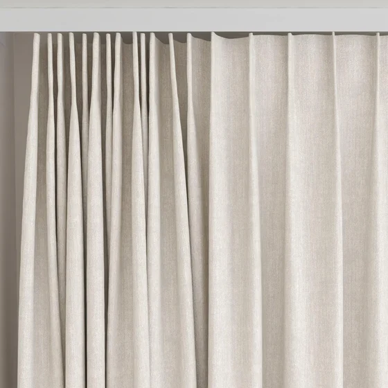Photo of the fabric Effortless Crystal swatch by James Dunlop. Use for Curtains, Accessory. Style of Plain, Texture