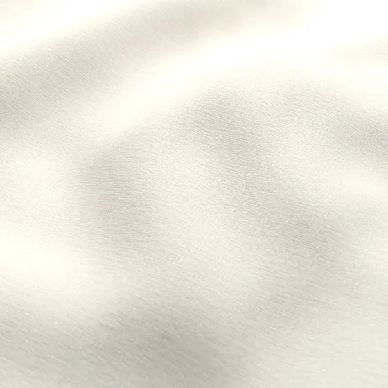 Photo of the fabric Tahiti Eggshell swatch by Mokum FibreGuard. Use for Curtains, Upholstery, Accessory, Top of Bed. Style of Chenille, Plain