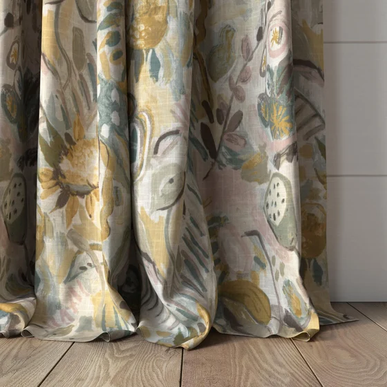 Photo of the fabric Charleston Meadow swatch by James Dunlop. Use for Curtains, Accessory. Style of Floral And Botannical